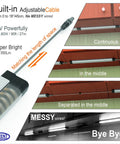 Under Cabinet LED Light Bar Kit Six Pack 12 Inch Plug In Dimmable Lighting No Messy Wires next to kitchen cabinets