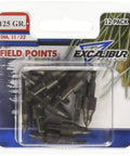 Pack of 12 Field Hunting Durable Replacement Points For Crossbow Arrows Broadheads 125 Grain 11 32 Inch. Visible metal points.