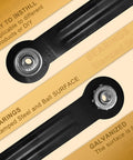 Four Pack Glider Bearing Arm Bracket Hardware for Rocker Replacement Parts, black galvanized steel bearing arm close-up
