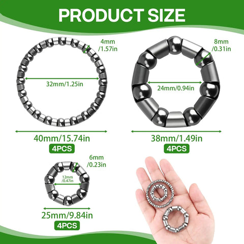 12 Piece Bike Wheel Ball Bearings And Retainer Cages Set In Three Sizes For Front And Rear Hubs And Bottom Bracket