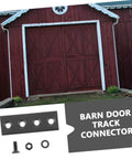Barn Door Track Connector Set For No Fuss Smooth Sliding Hardware In Black Designed To Link Tracks With Flat Fixing Plates