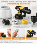 True Heavy Duty Cordless Paint Sprayer With Two Monster 4000mAh Batteries For Smooth Indoor Outdoor Projects Zero Sweat Pro Level Finish Guaranteed Today disassembled parts with cleaning instructions.