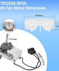 Premium Replacement Bathroom Exhaust Fan Motor And Wheel Kit With 120V Plug 3000 RPM 50 CFM CCW dimensions diagram