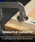 Heavy Duty Three Inch Face Clamp For Woodworking Knock Out Flush Joints Like A Pro adjusting on wood for tight spaces.