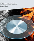 Tempered Glass Lazy Susan Turntable for Dining Tables with smooth rotation, explosion-proof, high temp resistant