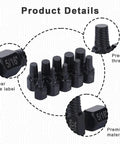 Ten Piece Hex Bolt Extractor Kit For Stripped Screws And Damaged Fasteners Easy Out Set showing clear size labels and precise threads.