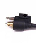 Yamaha Outboard Fuel Line Connector Set Male Fittings 6mm One Quarter Inch Easy Install, black aftermarket fitting for marine engines.