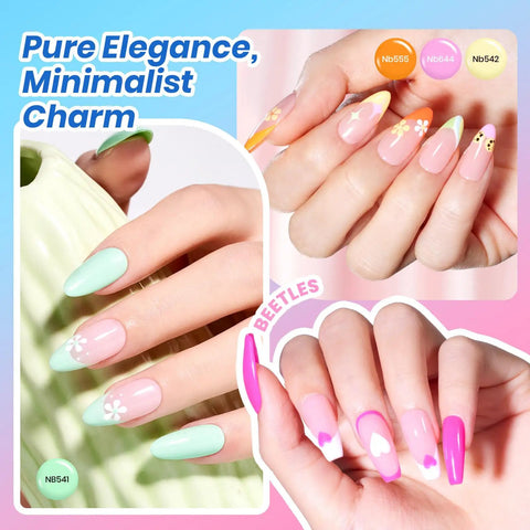 Colorful nail designs from 36 Color Gel Nail Polish Set With 44 Piece Kit Including 5ml Soak Off Gels Base Coat Glossy Top Coat