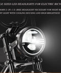 Ultra Bright E Bike Headlight With Built In Horn And Speaker Multi Beam Front Light For Fat Tire Ebikes Beefed Up Night Riding Led Front Lamp Replacement