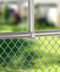 18 Pack Chain Link Fence Extension Kit With 25.2 Inch Height And 2.2 Inch Bracket, Durable Galvanized Post Extender
