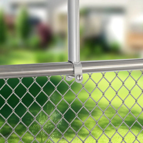 18 Pack Chain Link Fence Extension Kit With 25.2 Inch Height And 2.2 Inch Bracket, Durable Galvanized Post Extender