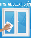 MiracleWipes for Glass disposable cleaning wipes; streak-free window glass cleaning (front view)