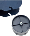 The Real Deal Heavy Steel Desktop Tape Dispenser Handles Up To Two Inch Packing Rolls With Three Inch Core, parts view.