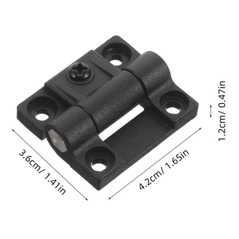Plastic Folding Cabinet Hinge 90 Degree Torque Friction Adjustable Multi Angle Positioning Hinge for Doors Black 1 Pair