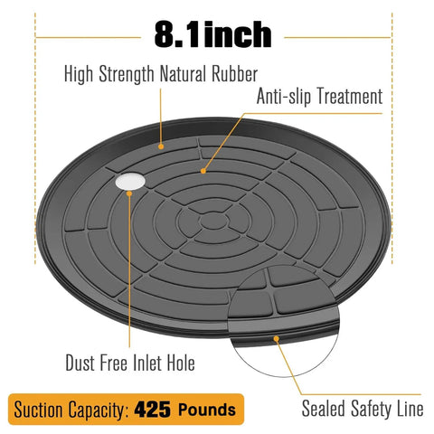 Professional Grade Eight Inch Glass Suction Cup Lifter Built With Manual Vacuum Pump And Ergonomic Handles To Grip Granite Tile Windows With A Kickass Four Hundred Twenty Five Pound Hold For Weekend Warriors And Pros