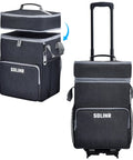 72 Can Large Rolling Cooler With Wheels And Telescoping Handle Collapsible Leakproof Insulated Soft Cooler Bag showing detachable components