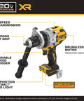 20V Max Brushless Half Inch Cordless Hammer Drill Kit Delivering Hella Torque And Ridiculous Power For Heavy Duty Projects With Eight Amp Hour Battery Plus Fast Charger close-up showing features and details.