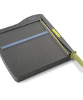 ClassicCut Lite 12 Inch Guillotine Paper Cutter with 10 Sheet Capacity, sturdy plastic base, alignment grid visible