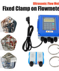 Bi-Directional Ultrasonic Flow Meter For Liquid Water With TM-1 Sensor, Inline Wall Mount Or Insertion Setup, Reads Forward And Reverse Flow