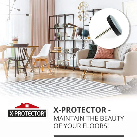Living room with chairs using nail on chair sliders 0.75 inch gray floor protectors set of 40 that help floors move smoothly and stop scratches premium chair leg pads for hardwood tile laminate shown inset.