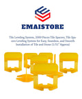 Ultra Thin 0.5mm Tile Leveling System With 2000 Spacers For Floor And Wall Installations Compatible With Most Wedges