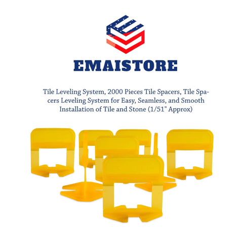 Ultra Thin 0.5mm Tile Leveling System With 2000 Spacers For Floor And Wall Installations Compatible With Most Wedges