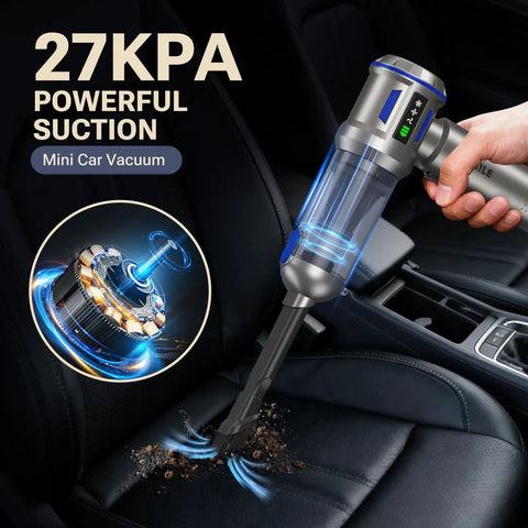 2 In 1 Mini Vacuum Cleaner With Air Duster And Suction Function 27000Pa Brushless Car Vacuum cleaning car seat