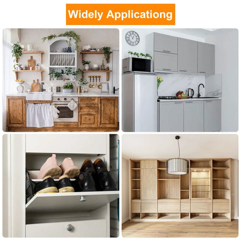 Four Pack Lid Support Hinges 4.5 By 0.79 Inches 180 Degree Folding Lift Stay Hinges Gold for various cabinet applications