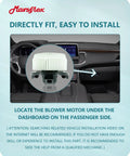 Installation location for Front HVAC Blower Motor Replacement For Dodge Ram 1500 2500 3500 Honda CRV Accord Pilot Odyssey Jeep