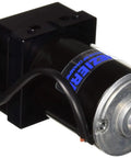 Universal Remote Control Inline Electric Water Pump Providing Boss Grade No Sweat Cooling for Street Rods and Work Trucks, black aluminum design.