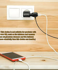 Universal AC To DC Car Power Converter For Cigarette Lighter Socket With 12V Vehicle Transformer and Wall Plug Adapter for Auto Electronics charging a smartphone.