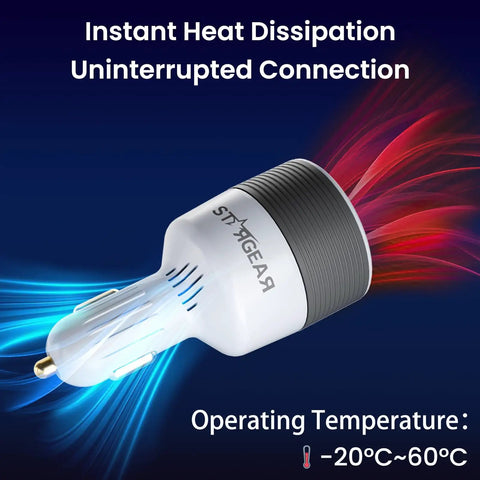 Starlink Mini Car Adapter 12V To 24V DC Step Up Converter With 60W Cigarette Lighter Power Boost Stable 24V Output For Starlink Mini Plug And Play 12V To 24V Charger For RVs Boats Trailers And On The Go, white plastic adapter with heat-dissipation design