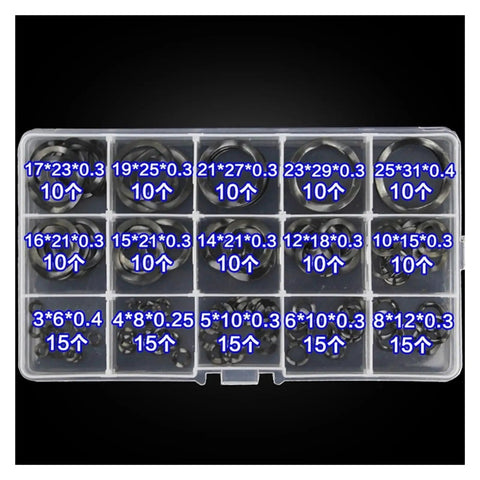 Heavy Duty Wave Spring Washers Set 3 To 25 Mm Assortment Kit In 65Mn Steel For Vibration Dampening Anti Loosening Gasket And Bearing Pad Applications Ideal For Fasteners And Machinery Maintenance, plastic box of assorted sizes