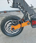 Close-up of a bike wheel with Two Pack Beefy 6-Bolt Bike Disc Brake Rotors for MTB Road BMX Bikes, visible in silver.