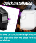 18 Pack Front Lens Replacement 216326 For MP 10 Digital Elite Welding Helmets showing installation process