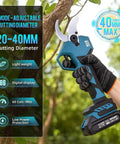 Cordless Electric Pruning Shears Featuring A Badass Brushless Motor Cuts One Point Six Inch Branches Smoothly Includes Dual Rechargeable Batteries For Daily Yard Jobs with adjustable cutting diameter.