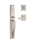 Front Entry Handleset With Interior Lever And SmartKey Deadbolt Re-Key Technology, Microban Protection, Satin Nickel Finish