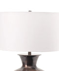 Atmore 27 Inch Iron Table Lamp In Copper Finish With Cotton Drum Shade For Cozy Mood Vibe Lighting On Living Room End Tables