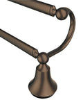 Close-up of Wynford 24 Inch Double Towel Bar In Oil Rubbed Bronze For Bathroom And Kitchen Organization Sturdy Wall Mounted Towel Rack.