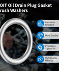Pro Grade Oil Drain Plug Gasket Set With Crush Washers and Seals for Audi and VW features corrosion resistance and durability