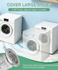 Magnetic Dryer Vent Connector Kit With Airtight Seal shown in laundry area with 3.3ft flexible duct and space-saving design.