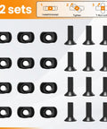 Slick 12 Piece T Nut And Screw Replacement Bundle For M Rail And M Loc Tactical Mounts With Picatinny Rails showing t nuts and screws.