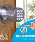 Keyless Smart Door Lock With Automatic Locking Battery Backup And Easy Install No Bluetooth Fits Most US Front Doors