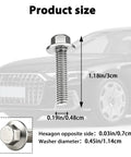 Premium Stainless Steel Ignition Coil Mounting Bolt Screws M5 x 25 showing size dimensions for trucks and SUVs.
