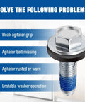 Washer Agitator Bolt 5/16-24 WP358237 Replacement Part For Whirlpool Front Load And Top Load Washers DIY Friendly Easy Install Durable Steel Replaces Missing Or Rusted Bolt And Keeps Your Washer Running Smoothly.