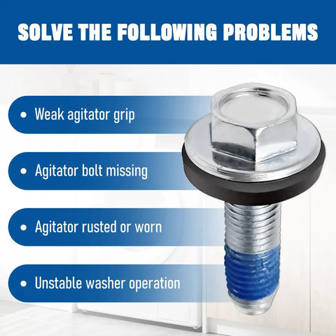 Washer Agitator Bolt 5/16-24 WP358237 Replacement Part For Whirlpool Front Load And Top Load Washers DIY Friendly Easy Install Durable Steel Replaces Missing Or Rusted Bolt And Keeps Your Washer Running Smoothly.
