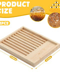 Two Pack Ten Frame Beehive Slatted Rack Kit shown in natural pine with dimensions 19.9 by 16.3 by 1.97 inches