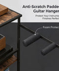 Foam-padded hangers on Guitar Stand For Multiple Guitars With 3 Tier Display Rack Holds Acoustic And Electric Guitars.
