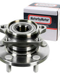 Rear Wheel Bearing And Hub Assembly For Mazda CX9 AWD 2007 2015 With 5 Lug Low Runout Direct Replacement Quad Lip Seal shown with packaging