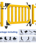 Heavy Duty Sliding Gate Hardware Kit With Smooth Silent Roll Wheels For 1 To 2 In Wood Frames, Anti Sag Corner Brackets, Ideal For Deck Driveway Porch Or Yard Gates, wood gate kit parts